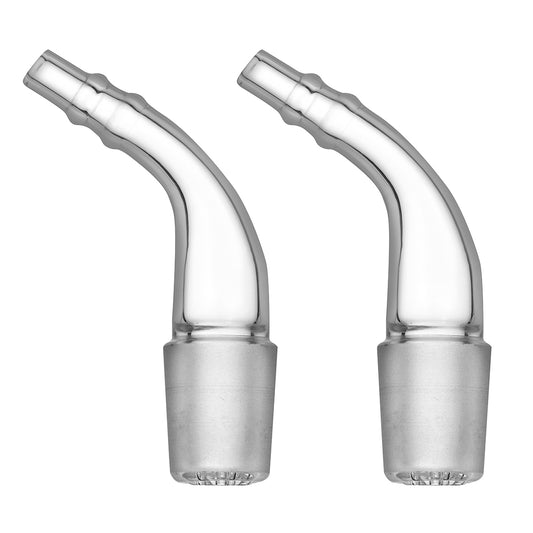 Comfort Curve Glass Elbow Adapter with Built-In Screen for Arizer XQ2