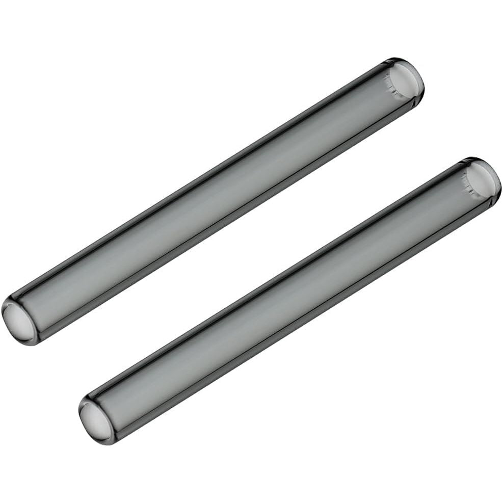 Długie szklane ustniki do POTV LOBO i ONE - zestaw 2 prostych półczarnych akcesoriów do waporyzatora (120 mm)
